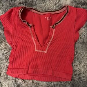 Urban Outfitters Red Ribbed Tank Top